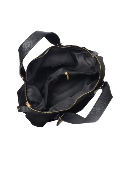 Anna Luchini Schwarz Rindsledertasche - Image 4
