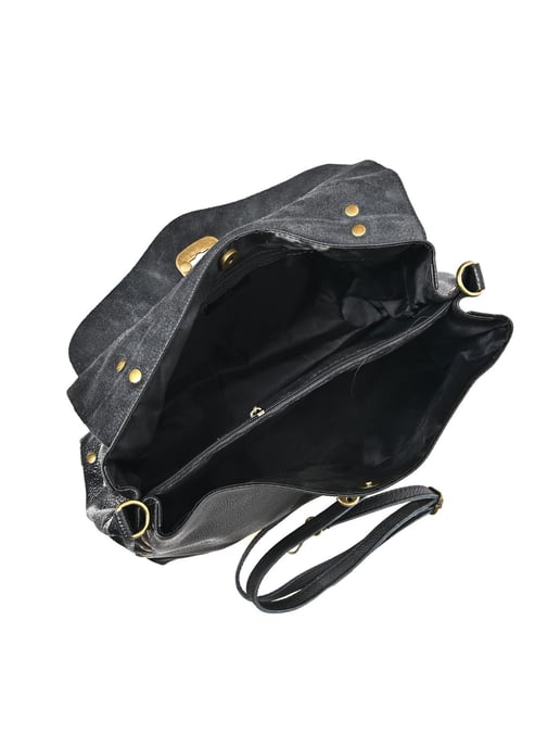 Anna Luchini Schwarz Rindsledertasche - Image 4