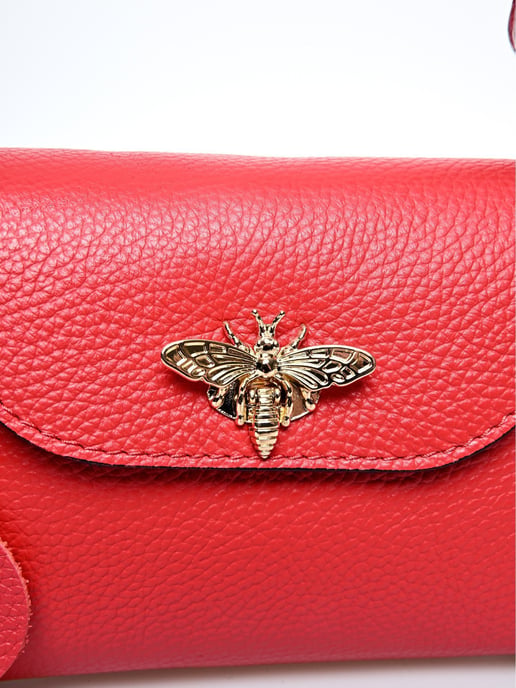 Anna Luchini Rot Rindsledertasche - Image 3
