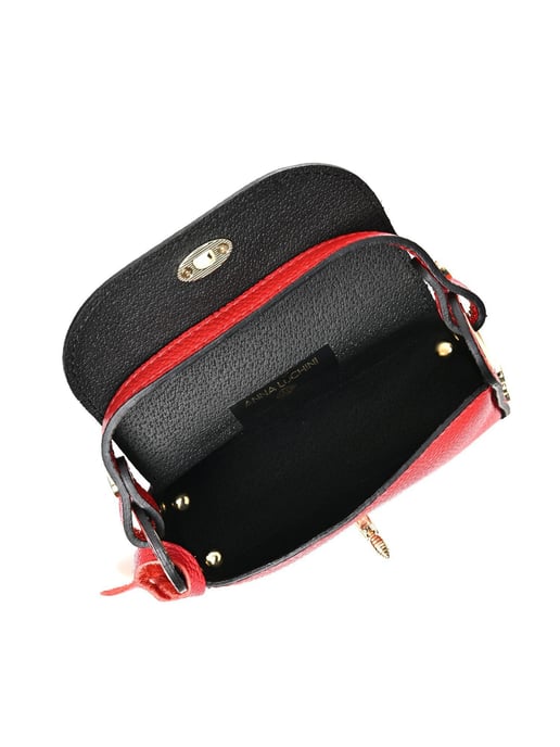 Anna Luchini Rot Rindsledertasche - Image 4