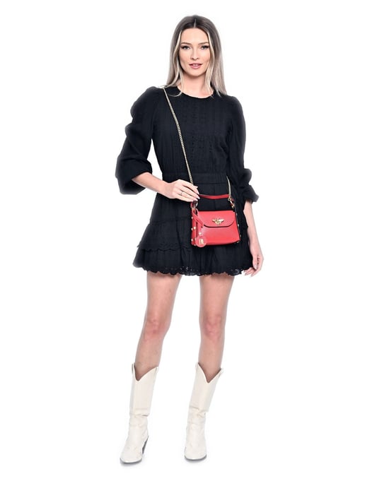Anna Luchini Rot Rindsledertasche - Image 5