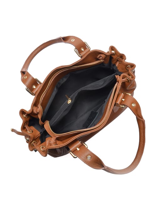 Anna Luchini Braun Rindsledertasche - Image 4