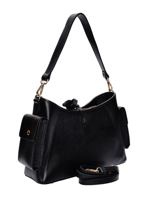 Anna Luchini Schwarz Rindsledertasche - Image 2