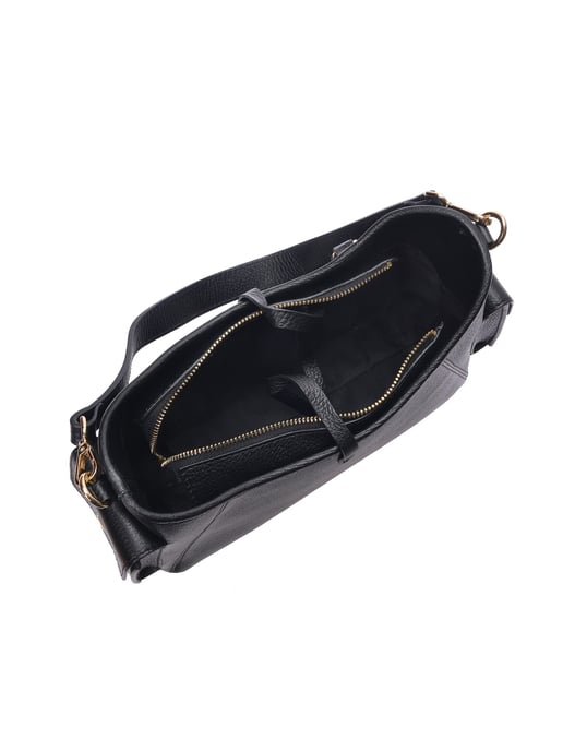 Anna Luchini Schwarz Rindsledertasche - Image 4
