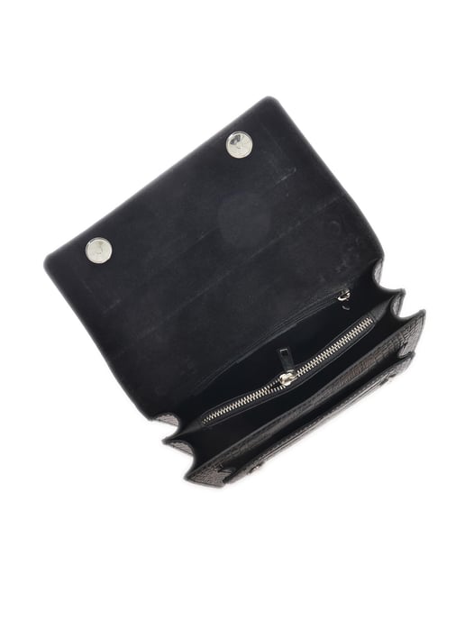 Luisa Vannini Schwarz Rindsledertasche - Image 4