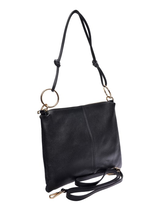 Luisa Vannini Schwarz Rindsledertasche - Image 2