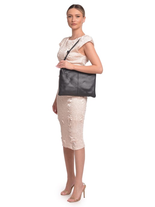 Luisa Vannini Schwarz Rindsledertasche - Image 5
