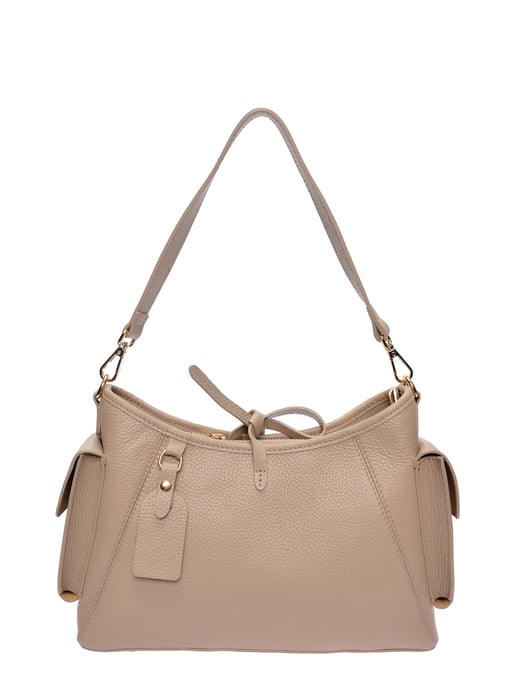 Anna Luchini Beige Rindsledertasche - Image 1