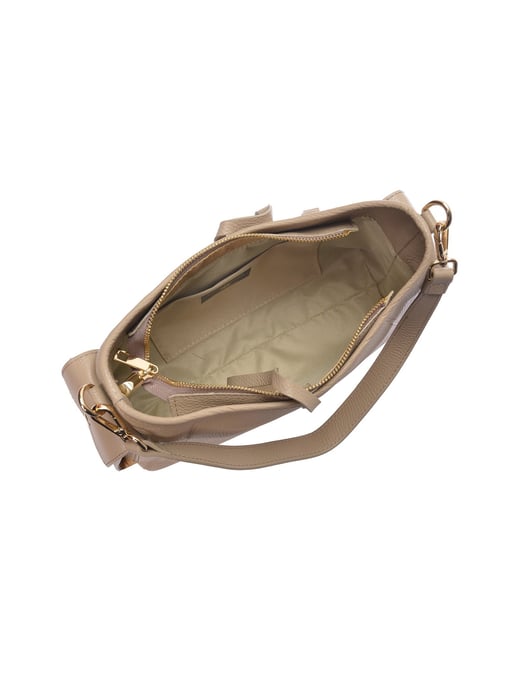 Anna Luchini Beige Rindsledertasche - Image 4