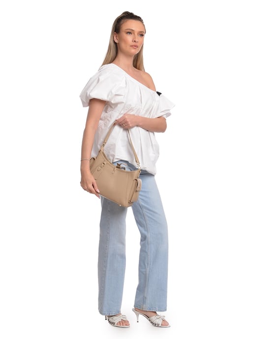 Anna Luchini Beige Rindsledertasche - Image 5