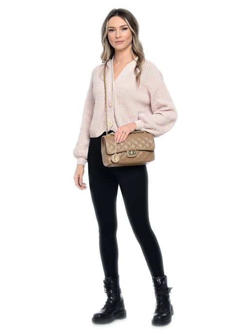 Isabella Rhea Beige Rindsledertasche - Image 5