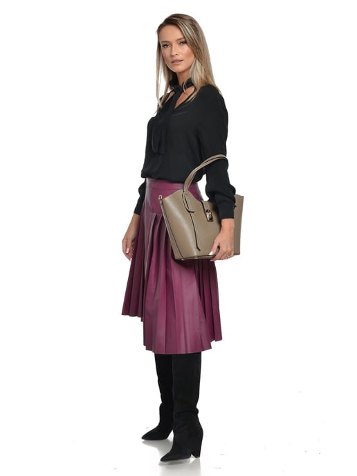 Isabella Rhea Beige Rindsledertasche - Image 5
