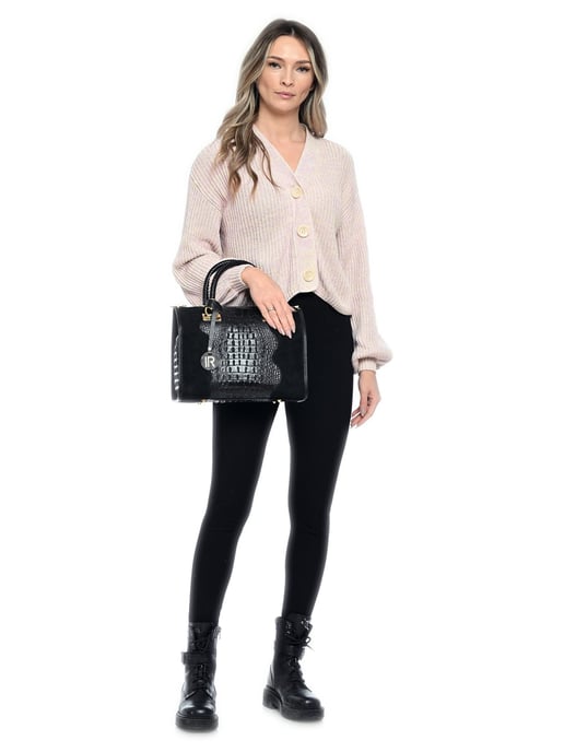 Isabella Rhea Schwarz Rindsledertasche - Image 5