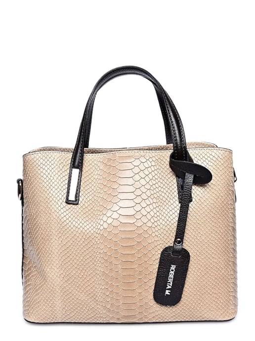 Roberta M Beige Rindsledertasche - Image 1