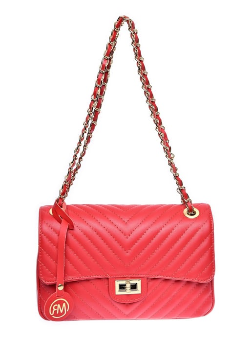 Roberta M Rot Rindsledertasche - Image 1