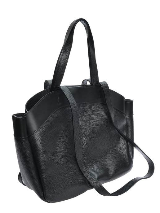 Anna Luchini Schwarz Rindsledertasche - Image 2