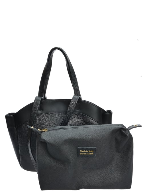 Anna Luchini Schwarz Rindsledertasche - Image 3
