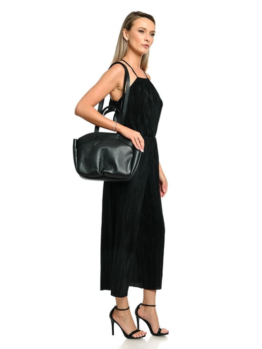 Anna Luchini Schwarz Rindsledertasche - Image 5