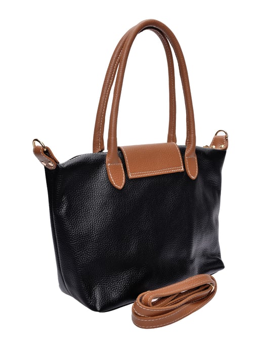 Anna Luchini Schwarz Rindsledertasche - Image 2
