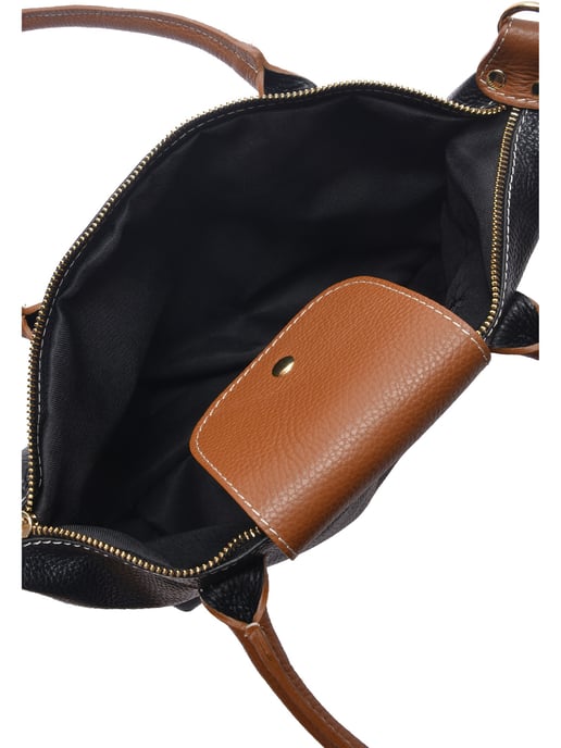Anna Luchini Schwarz Rindsledertasche - Image 4