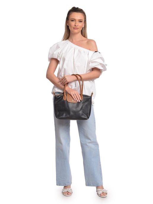 Anna Luchini Schwarz Rindsledertasche - Image 5