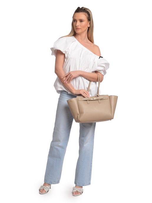 Isabella Rhea Beige Rindsledertasche - Image 5