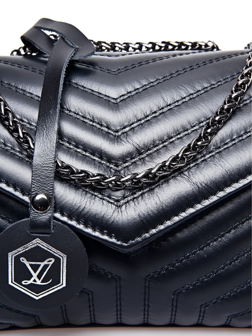 Luisa Vannini Schwarz Rindsledertasche - Image 3
