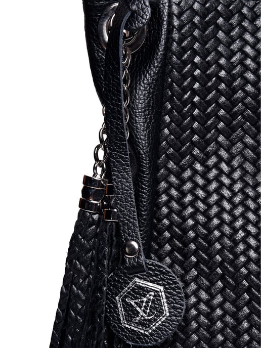 Luisa Vannini Schwarz Rindsledertasche - Image 3