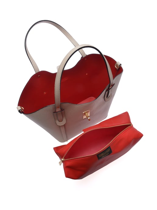 Isabella Rhea Beige Rindsledertasche - Image 4