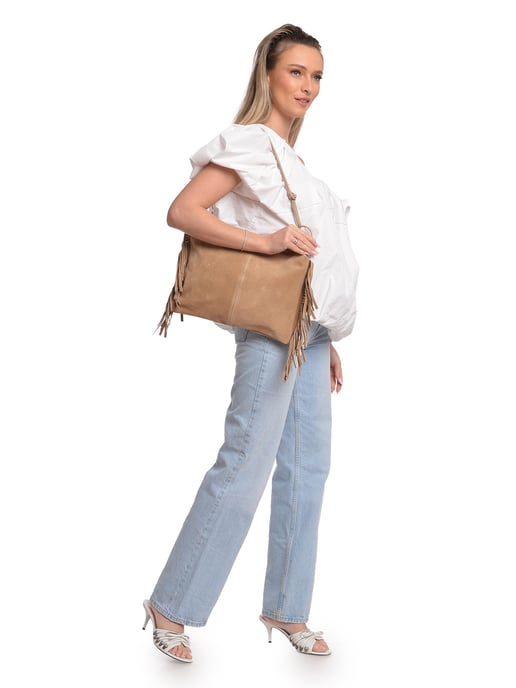 Isabella Rhea Beige Rindsledertasche - Image 5