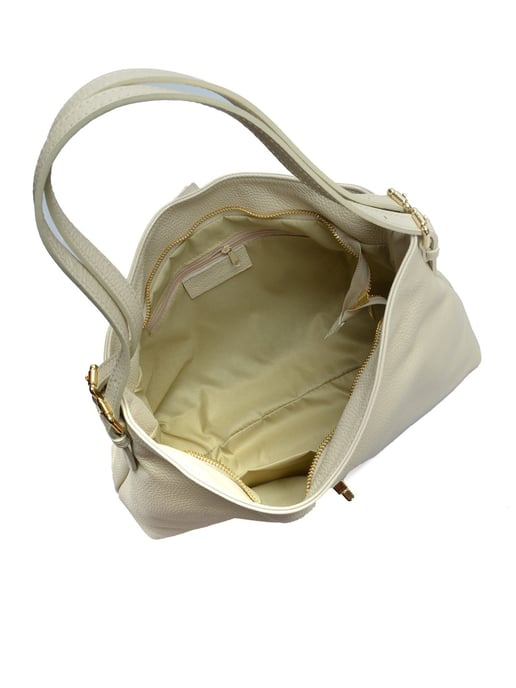 Anna Luchini Beige Rindsledertasche - Image 4
