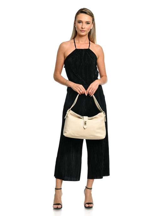 Anna Luchini Beige Rindsledertasche - Image 5