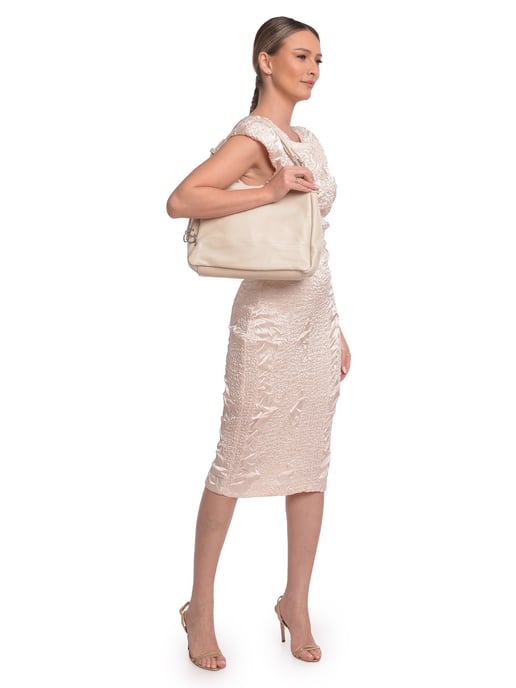 Roberta M Beige Rindsledertasche - Image 5