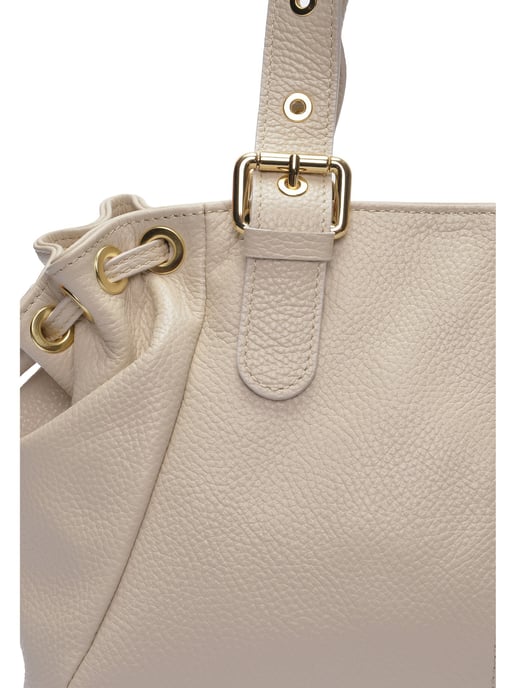 Anna Luchini Beige Rindsledertasche - Image 3