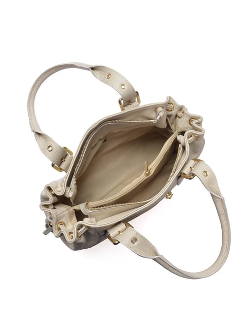 Anna Luchini Beige Rindsledertasche - Image 4