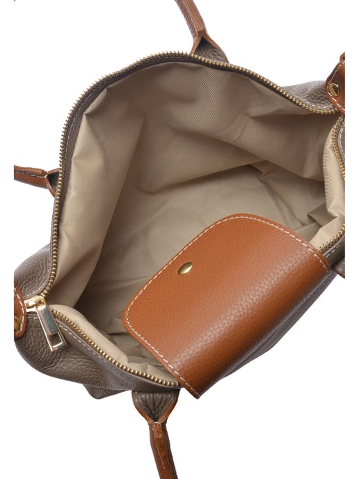 Anna Luchini Beige Rindsledertasche - Image 4