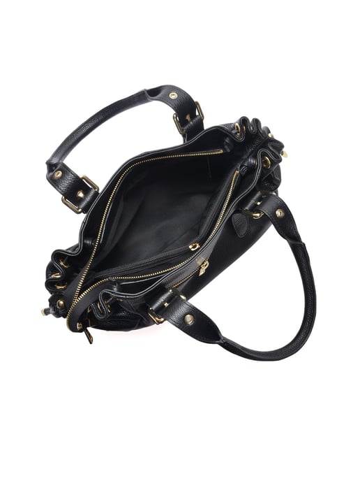 Anna Luchini Schwarz Rindsledertasche - Image 4