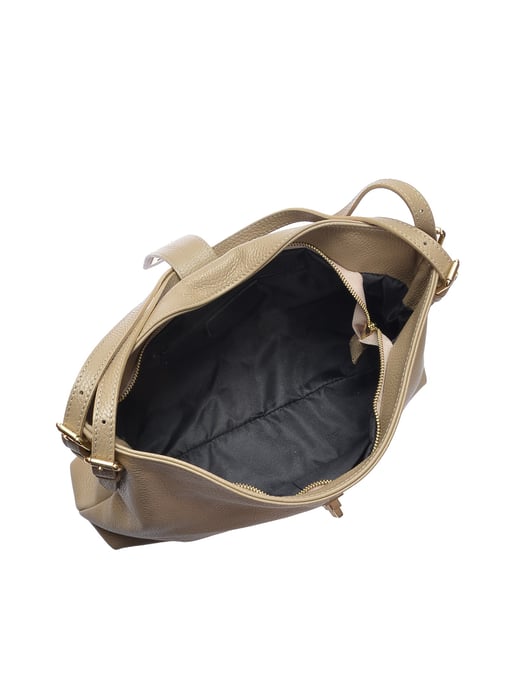Anna Luchini Beige Rindsledertasche - Image 4