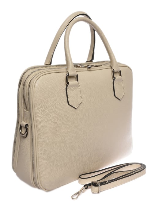 Luisa Vannini Beige Rindsledertasche - Image 2