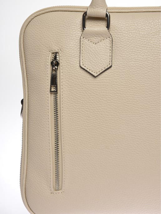 Luisa Vannini Beige Rindsledertasche - Image 3