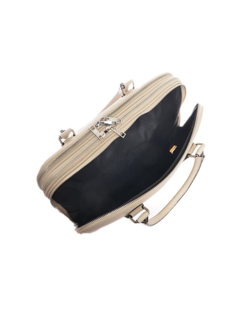 Luisa Vannini Beige Rindsledertasche - Image 4