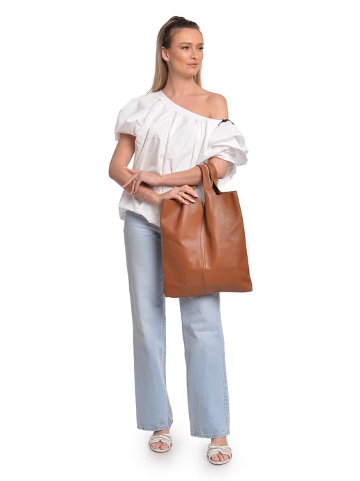 Anna Luchini Braun Rindsledertasche - Image 5