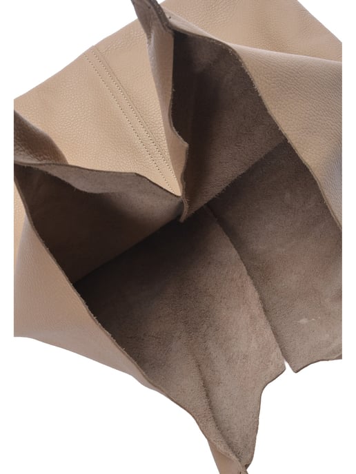 Anna Luchini Beige Rindsledertasche - Image 4