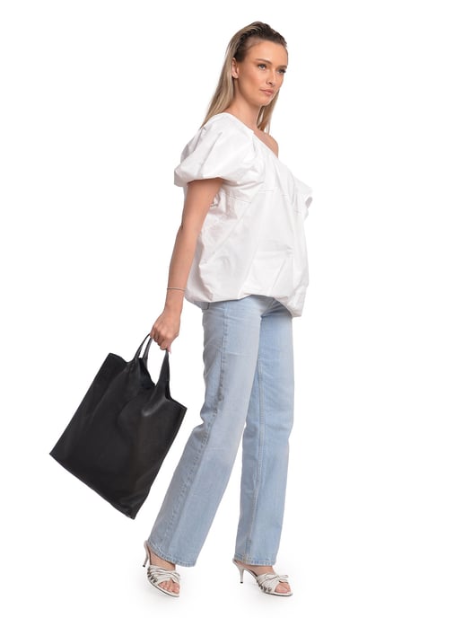 Anna Luchini Schwarz Rindsledertasche - Image 5