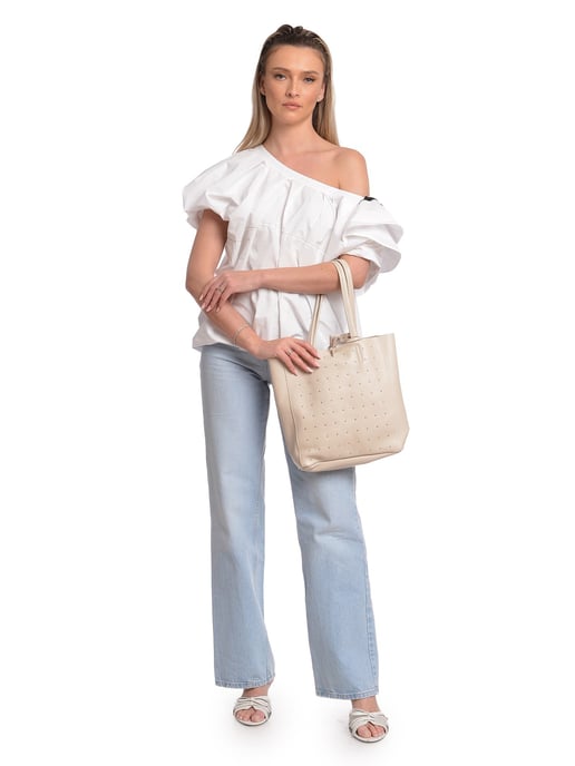 Isabella Rhea Beige Rindsledertasche - Image 5
