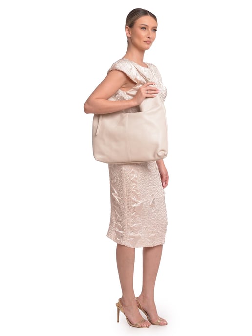 Roberta M Beige Rindsledertasche - Image 5