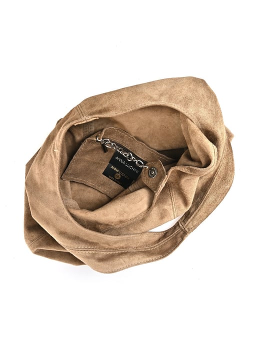 Anna Luchini Beige Rindsledertasche - Image 4