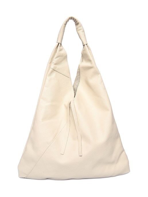 Anna Luchini Beige Rindsledertasche - Image 1