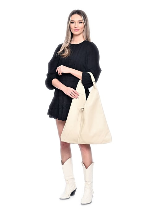 Anna Luchini Beige Rindsledertasche - Image 5