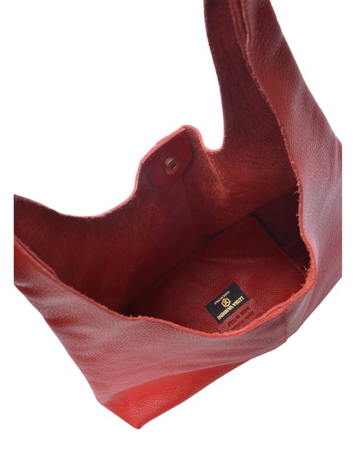 Luisa Vannini Rot Rindsledertasche - Image 4